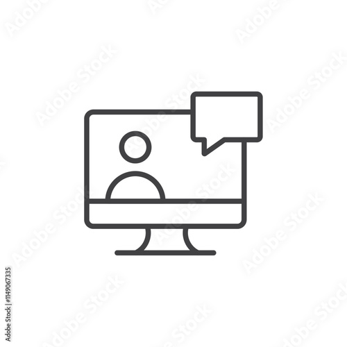 Online classes icon Vector logo set flat
