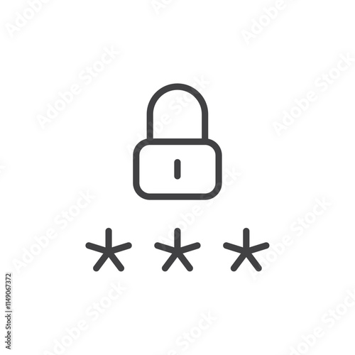 Password locked icon Vector logo set flat photo