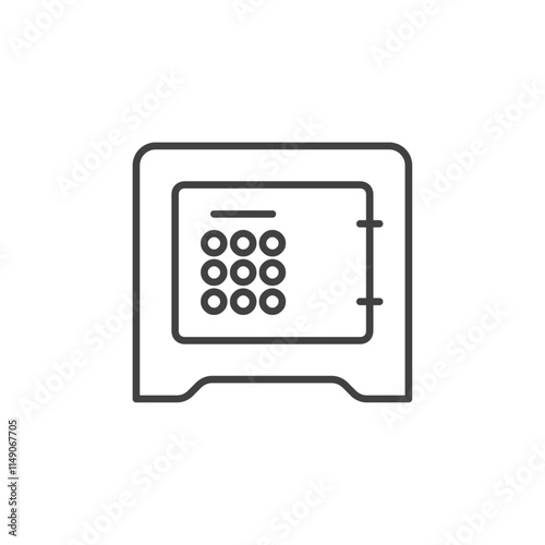 Safe icon Vector logo set flat