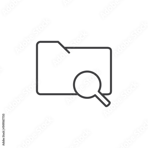 Search folder icon Vector logo set flat