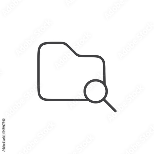 Search folder icon Vector logo set flat