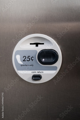 sanitary napkin tampon vending machine twenty five cents