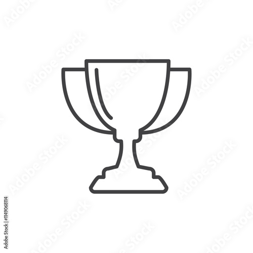 Trophy icon Vector logo set flat