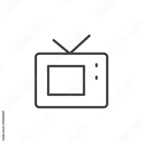Tv icon Vector logo set flat