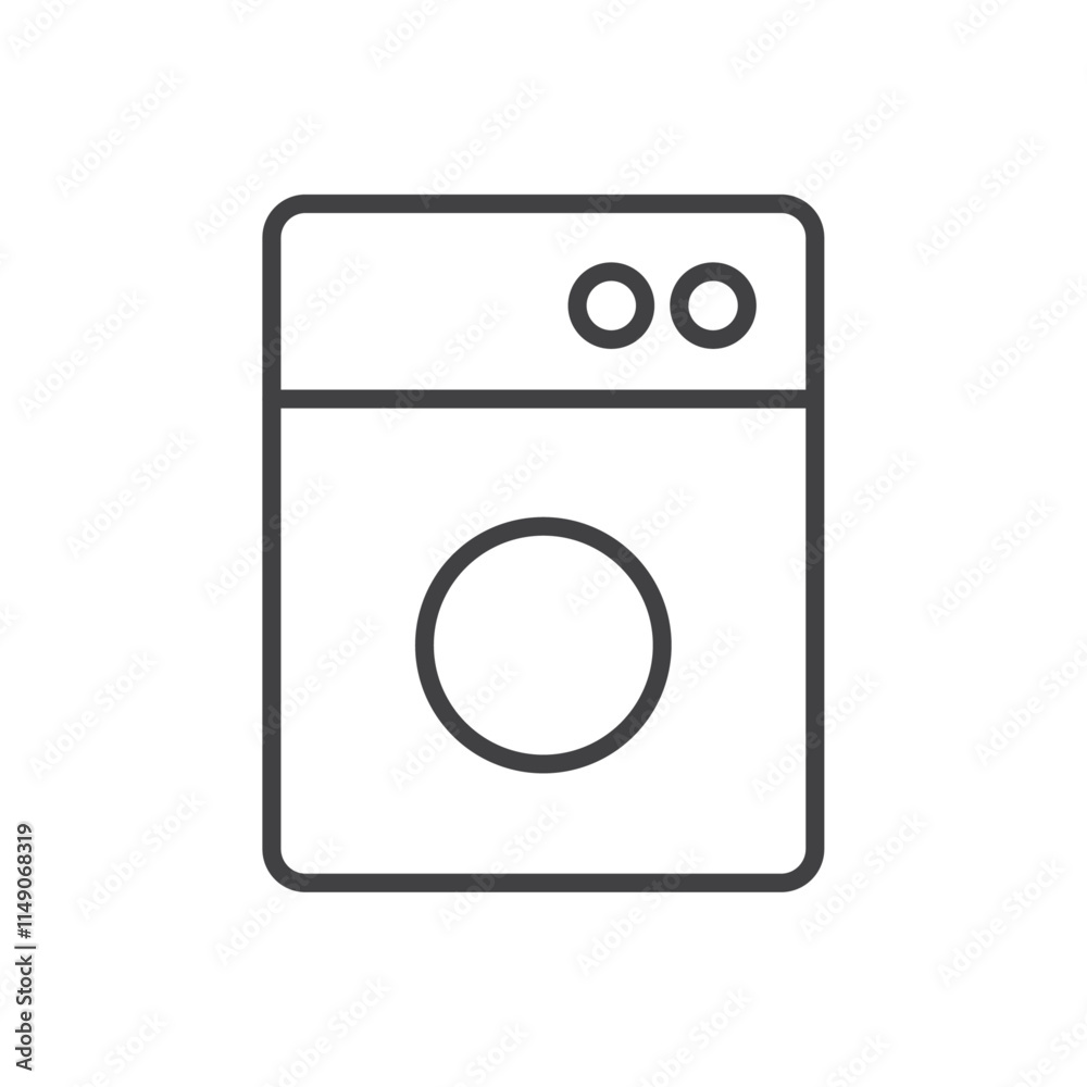 Washing machine icon Vector logo set flat Washing machine icon Vector logo set flat