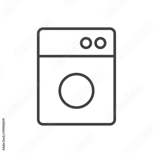 Washing machine icon Vector logo set flat