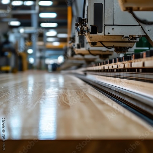 Wallpaper Mural Factory machines working on wooden floors, processing and shaping the wood. Torontodigital.ca