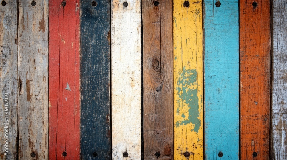 Colorful weathered wood planks background texture. Colorful weathered wood planks background texture.