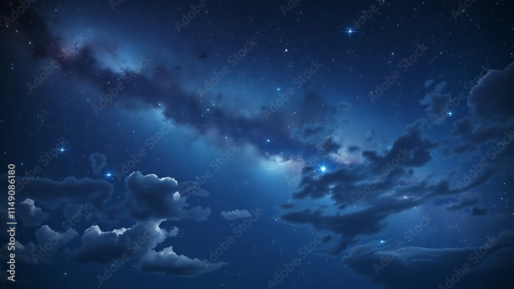 Night sky with stars in the galaxy Night sky with stars in the galaxy