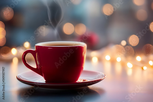 Wallpaper Mural Hot coco cup christmas coffee saucer. Torontodigital.ca
