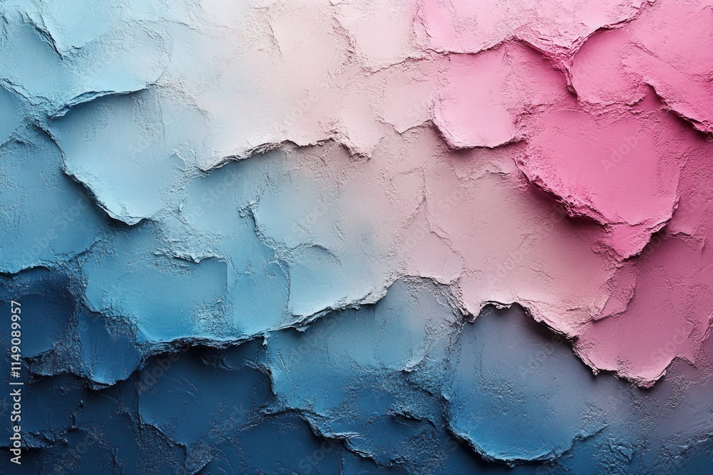 Obraz premium Abstract textured background featuring a gradient of blue and pink hues.