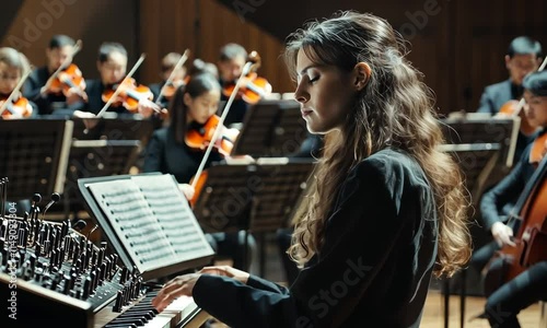 Concert Pianist Performing with Orchestra: A Captivating Musical Moment