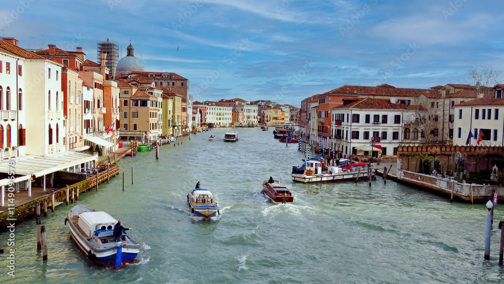 Fototapeta premium view of the grand canal venice italy gondola