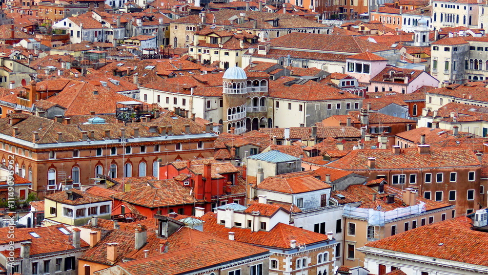 Palacio Contarini del Bovolo view of venice roofs houses from bell tower piazza san marco Venice, Italy, canals, Saint Mark's Square Palacio Contarini del Bovolo view of venice roofs houses from bell tower piazza san marco Venice, Italy, canals, Saint Mark's Square