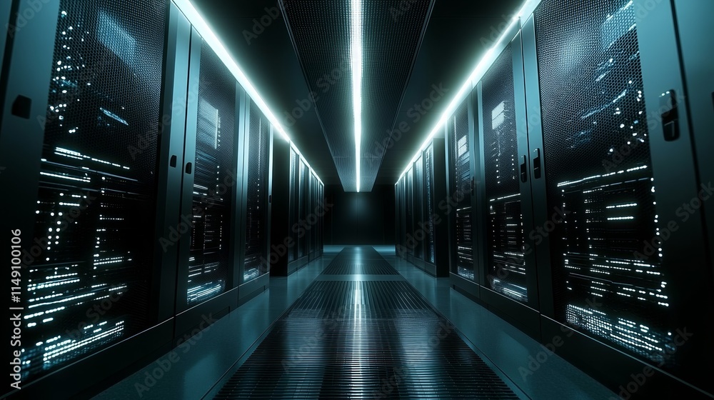 Supercomputer processing vast amounts of data, symbolizing advanced technology and innovation in data analytics and computational power. Supercomputer processing vast amounts of data, symbolizing advanced technology and innovation in data analytics and computational power.