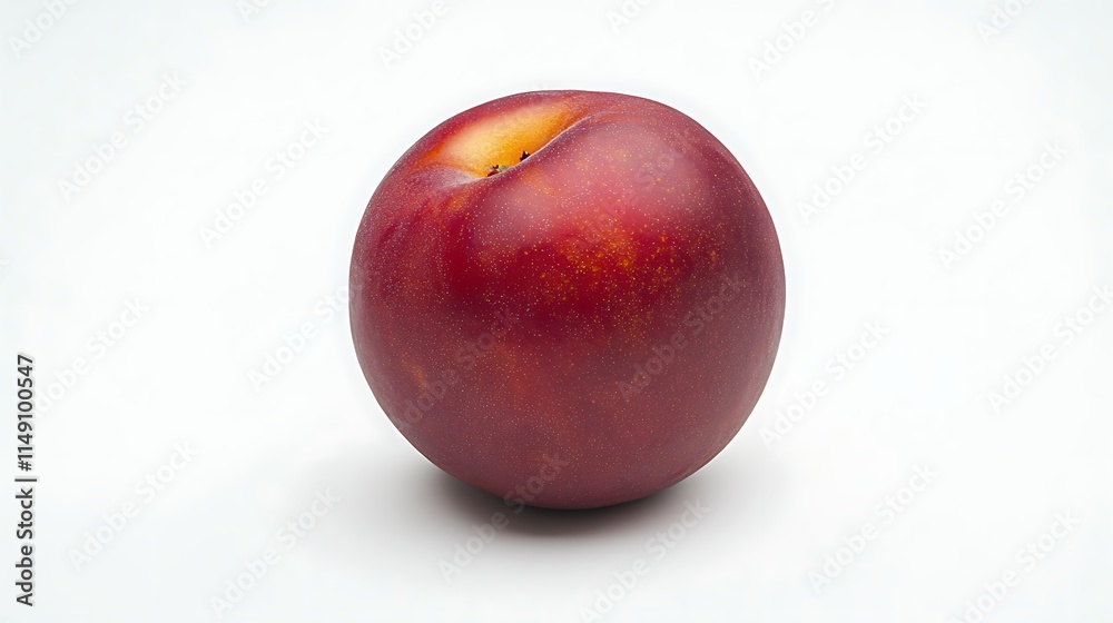 whole nectarine with smooth reddish-yellow skin isolated on white background whole nectarine with smooth reddish-yellow skin isolated on white background
