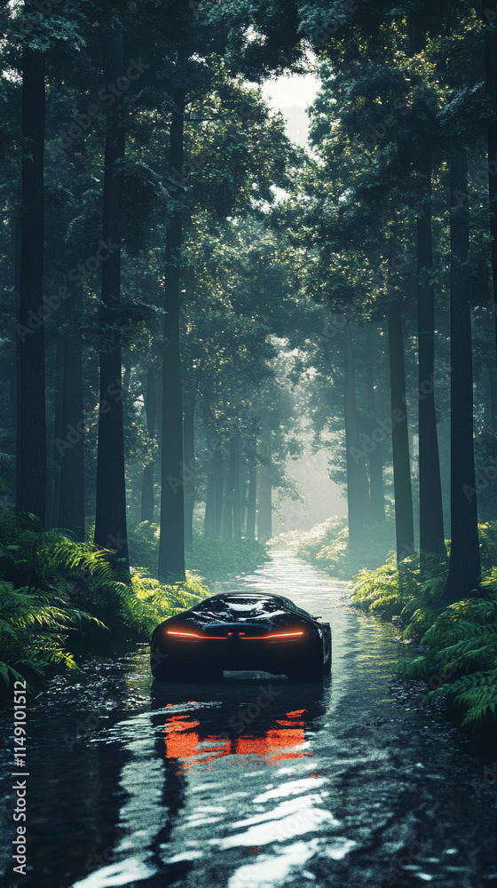 Autonomous Vehicle Forest Drive: 8K Depth and Peace Autonomous Vehicle Forest Drive: 8K Depth and Peace