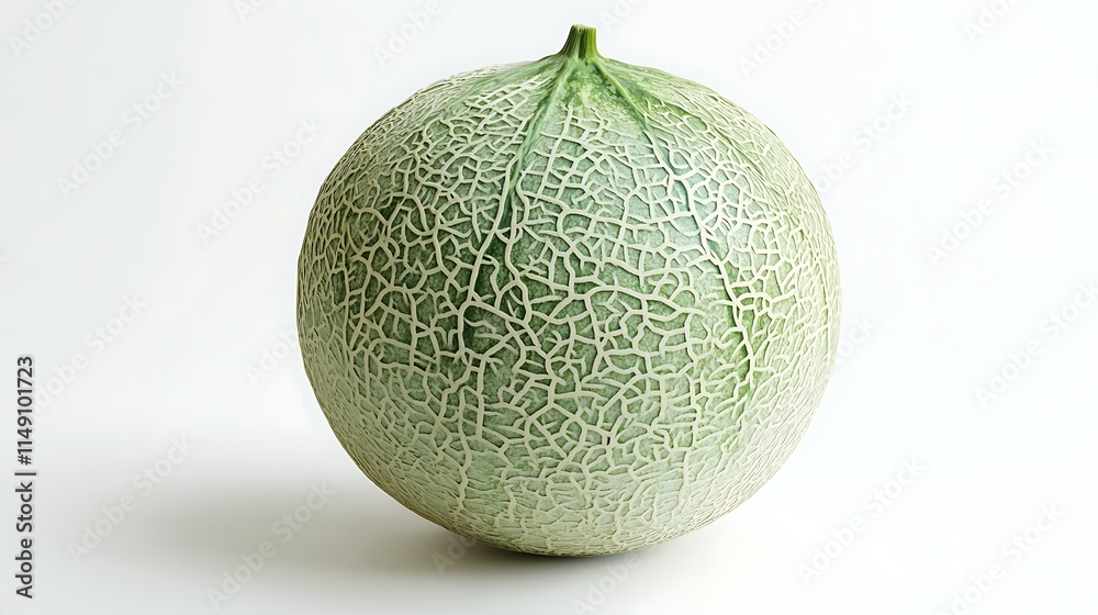 whole honeydew melon with green rind texture isolated on white background whole honeydew melon with green rind texture isolated on white background