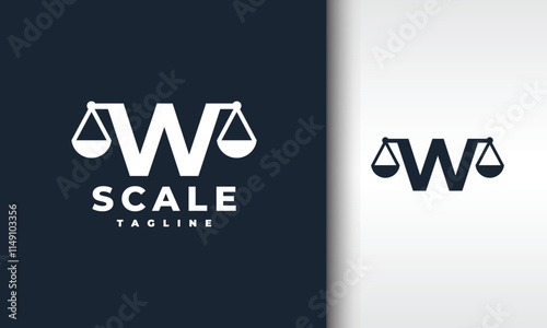 letter W scale logo