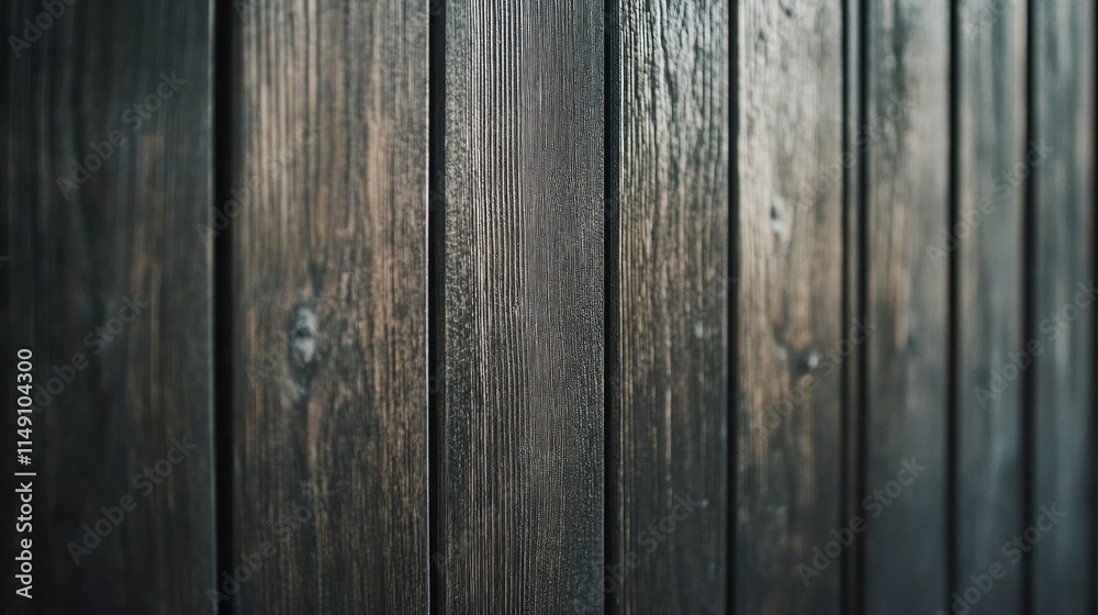 Fototapeta premium Dark brown vertical wood planks background texture.