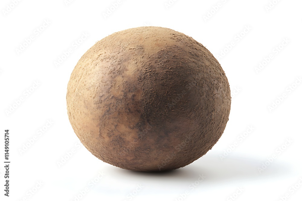 whole sapodilla with rough brown skin isolated on white background whole sapodilla with rough brown skin isolated on white background