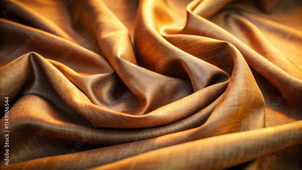 Luxurious golden fabric draped elegantly, showcasing soft texture and gentle sheen. warm tones create sense of sophistication and comfort, perfect for various design applications Luxurious golden fabric draped elegantly, showcasing soft texture and gentle sheen. warm tones create sense of sophistication and comfort, perfect for various design applications
