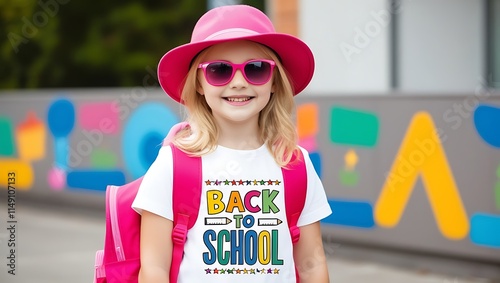 girl with bags. girl with school  bags. Go back to school