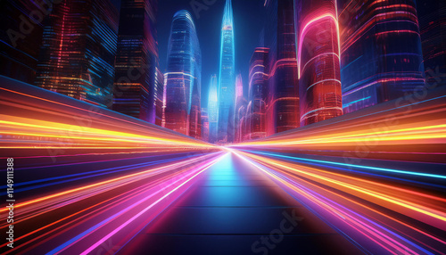 Abstract Motion Blur City