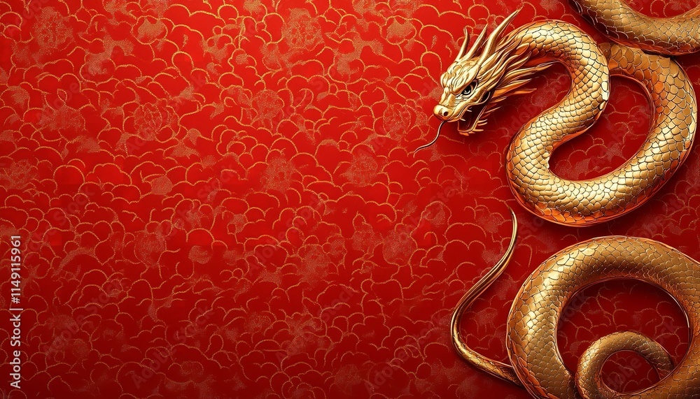 luxury red and gold chinese snake new year background with copy space for text snake year luxury red and gold chinese snake new year background with copy space for text snake year