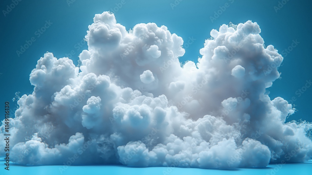 A Serene Display of Fluffy Clouds Against a Bright Blue Sky A Serene Display of Fluffy Clouds Against a Bright Blue Sky