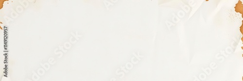 A wrinkled white paper poster with creases and folds, creating a textured and vintage look, art, grunge, template