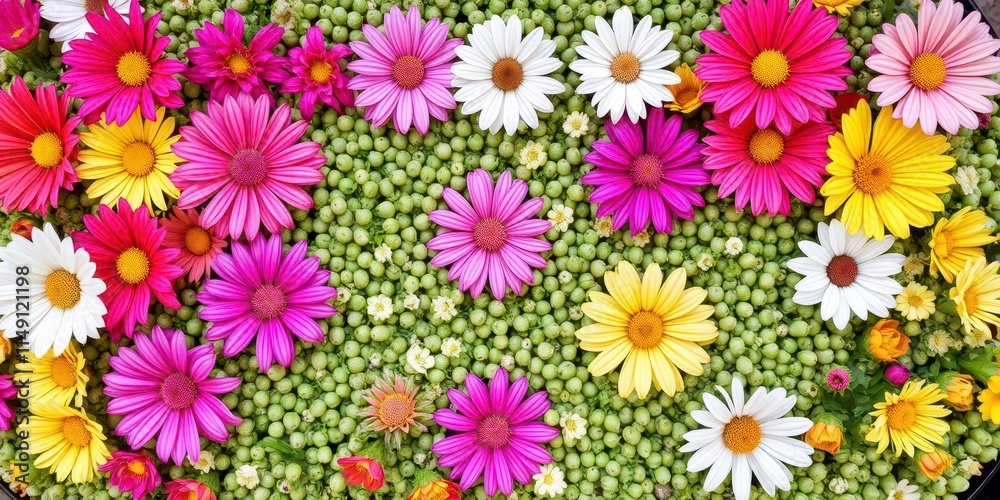 Beautiful spring flowers of various colors arranged on a paper background, season, design Beautiful spring flowers of various colors arranged on a paper background, season, design