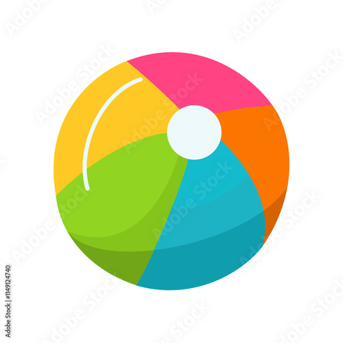 illustration of beach ball colorful for summer play activity holiday