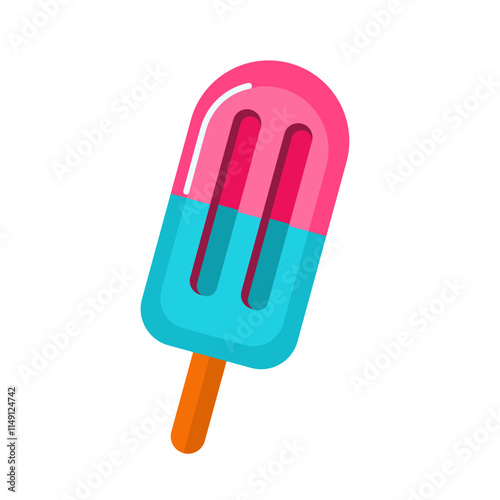 ice cream popsicle isolated on white background delicious food dessert