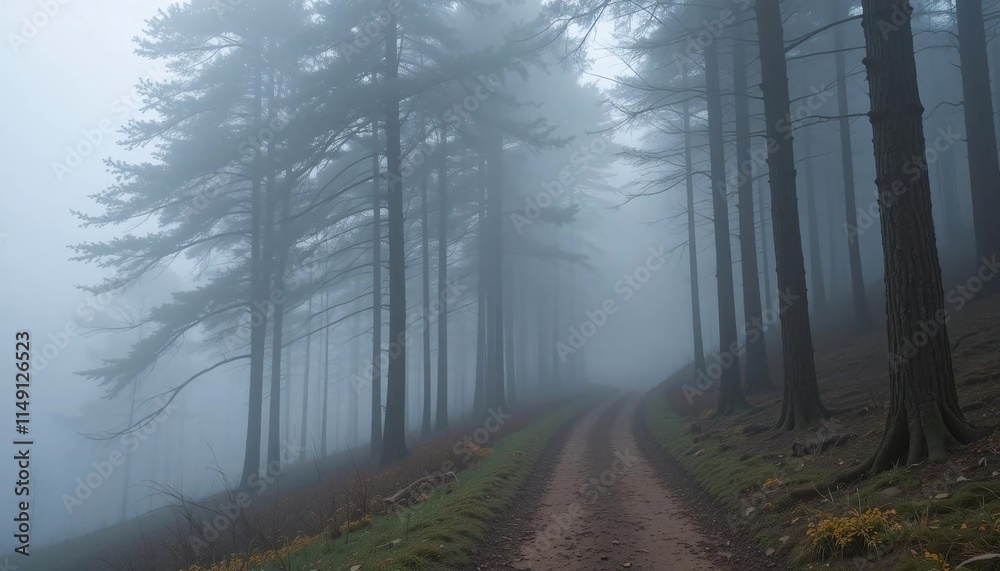 Obraz premium fog in the forest