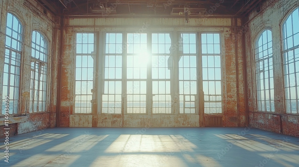 Obraz premium White studio backdrop with gray paper flooring, offering a versatile and clean space that complements various creative and professional projects in a photography studio.