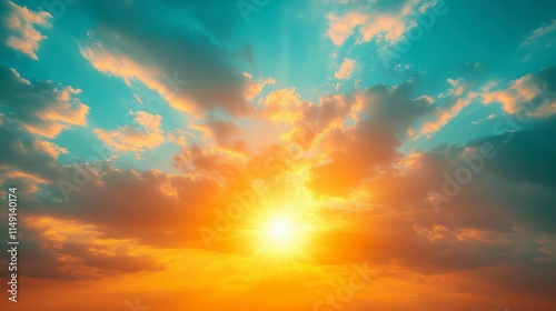 Softly blurred blue sky with white clouds, creating an open and peaceful background with plenty of copy space for adding your content, ideal for creative, fresh designs.