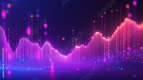 Vibrant Graph Showing Economic Growth Trend