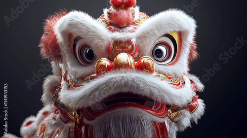 High-quality 3D digital designs of traditional lion dance costumes and dragons, perfect for cultural celebration, events, and marketing themes photo