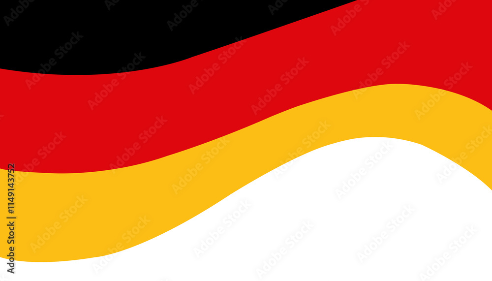 Obraz premium German Flag with white Copyspace