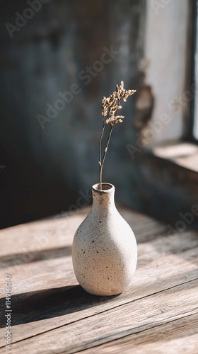 Minimalist Vase with Dried Flower