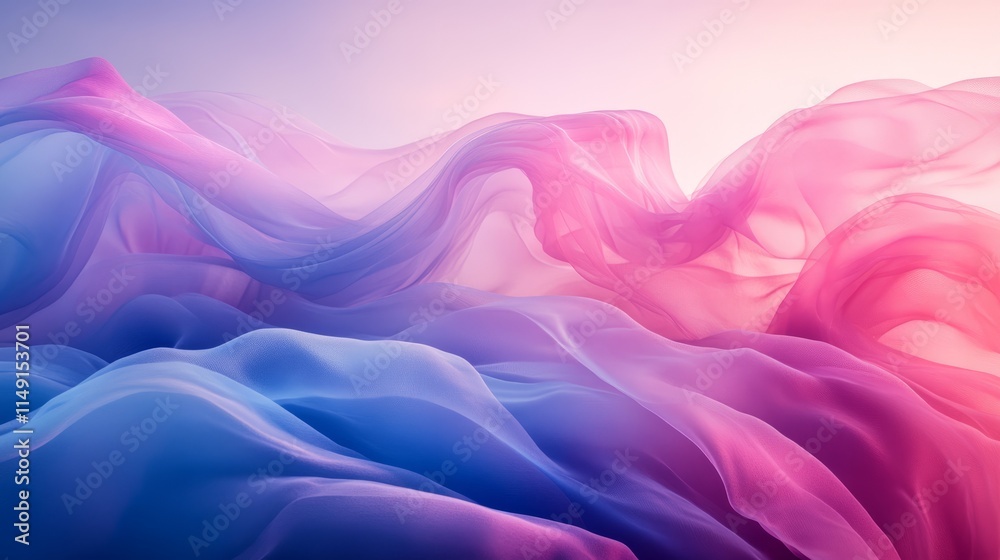 Fototapeta premium A soft gradient background blending pale pink and blue tones with smooth transitions.