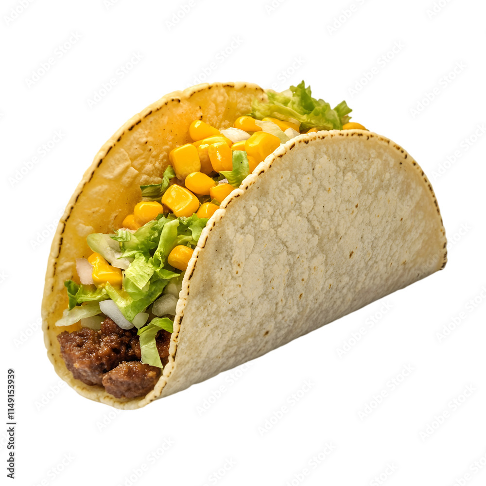 Delicious Ground Beef Taco with Corn and Lettuce Delicious Ground Beef Taco with Corn and Lettuce