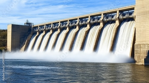 Hydroelectric Dam Generating Renewable Energy