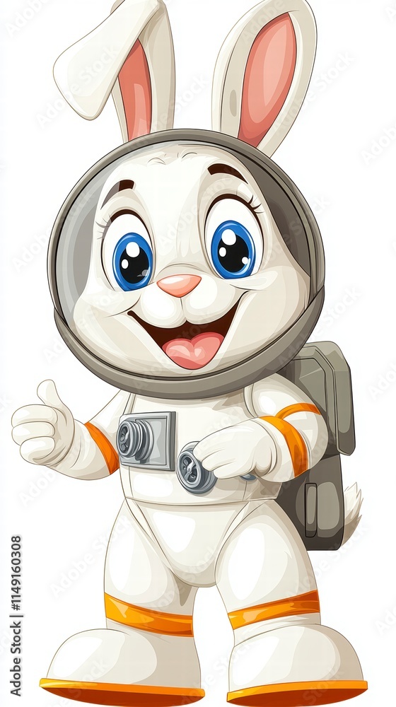 Astronaut bunny character space cartoon animation digital art playful fun concept Astronaut bunny character space cartoon animation digital art playful fun concept