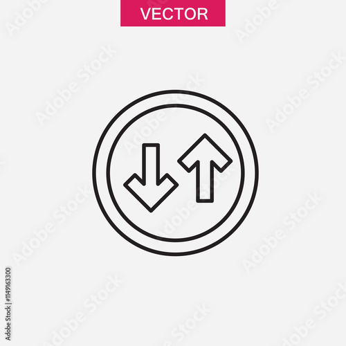 Up, down Arrow icon. vector flat black linear illustration for web and app..eps Free Download Up, down Arrow icon. vector flat black linear illustration for web and app..eps - GFXLoad