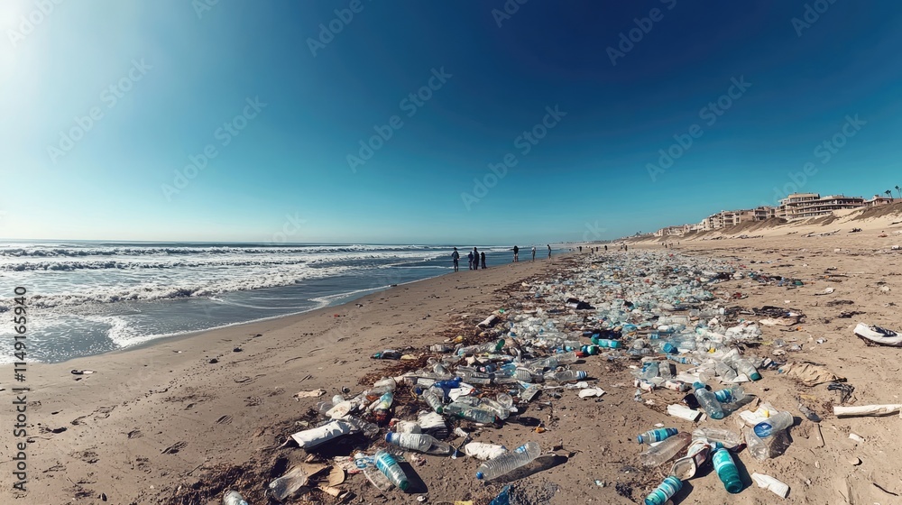Beach Pollution: A Shocking Sight of Plastic Waste Beach Pollution: A Shocking Sight of Plastic Waste