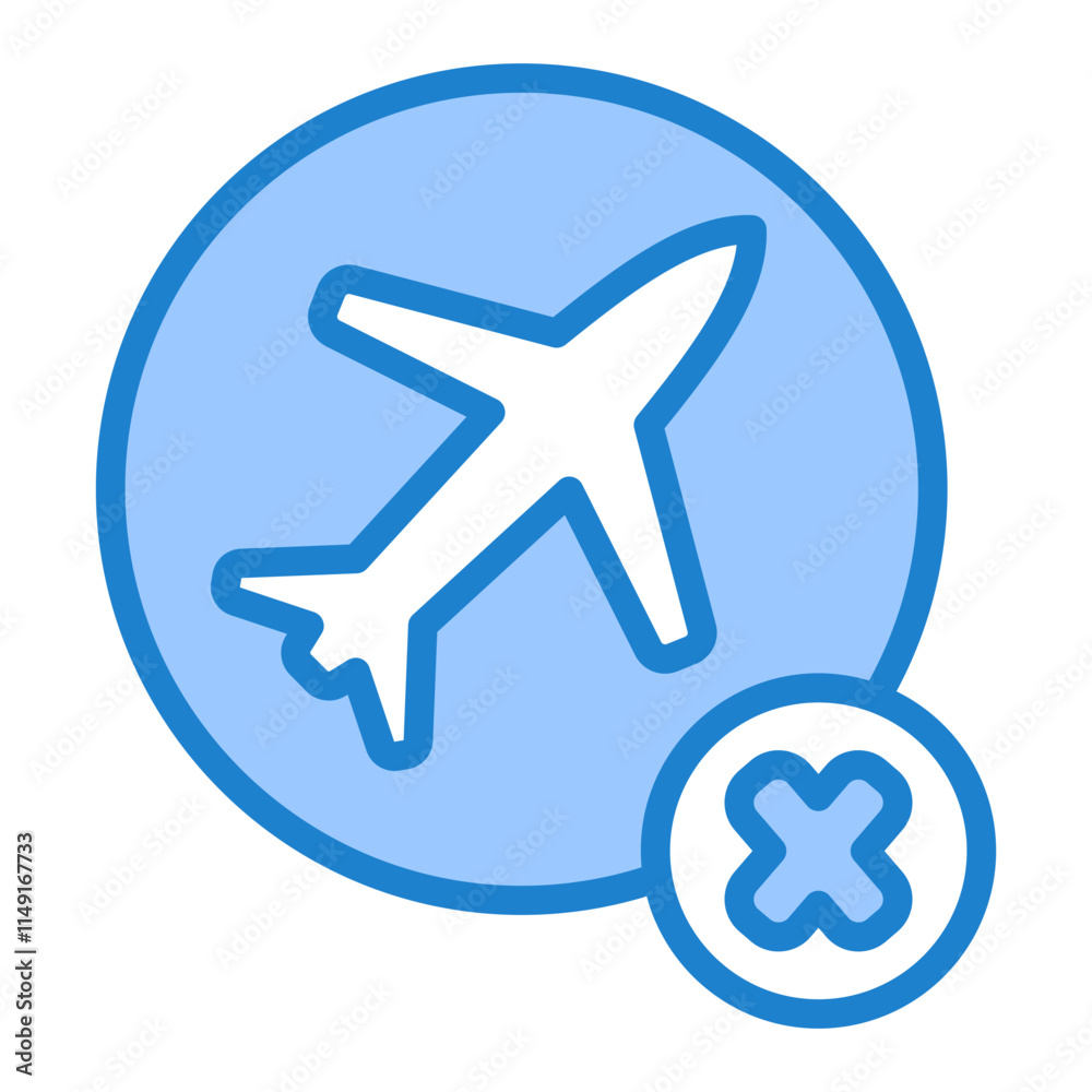 Fototapeta premium Trip Cancellation Icon