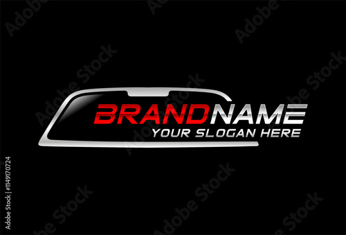 automotive car window tint logo design template