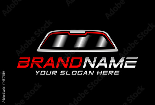 Vector logo of the car tinting service. logo template